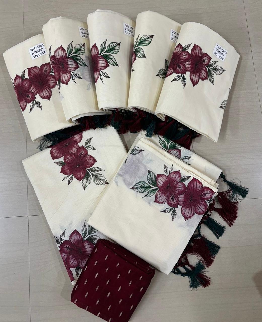 Chembarathy Setmund | Floral Print Setmund